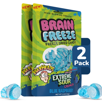 Brain Freeze Warheads Blue Raspberry Dried Candy