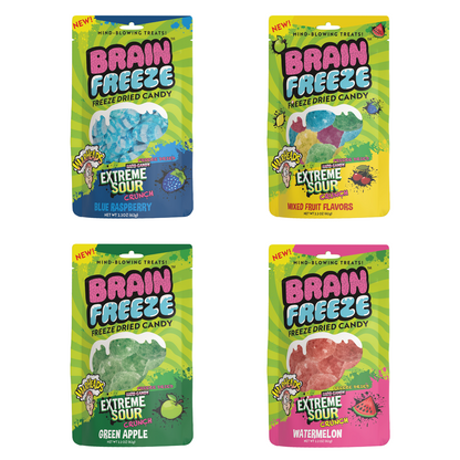 Brain Freeze Warheads Freeze Dried Candy Variety Pack