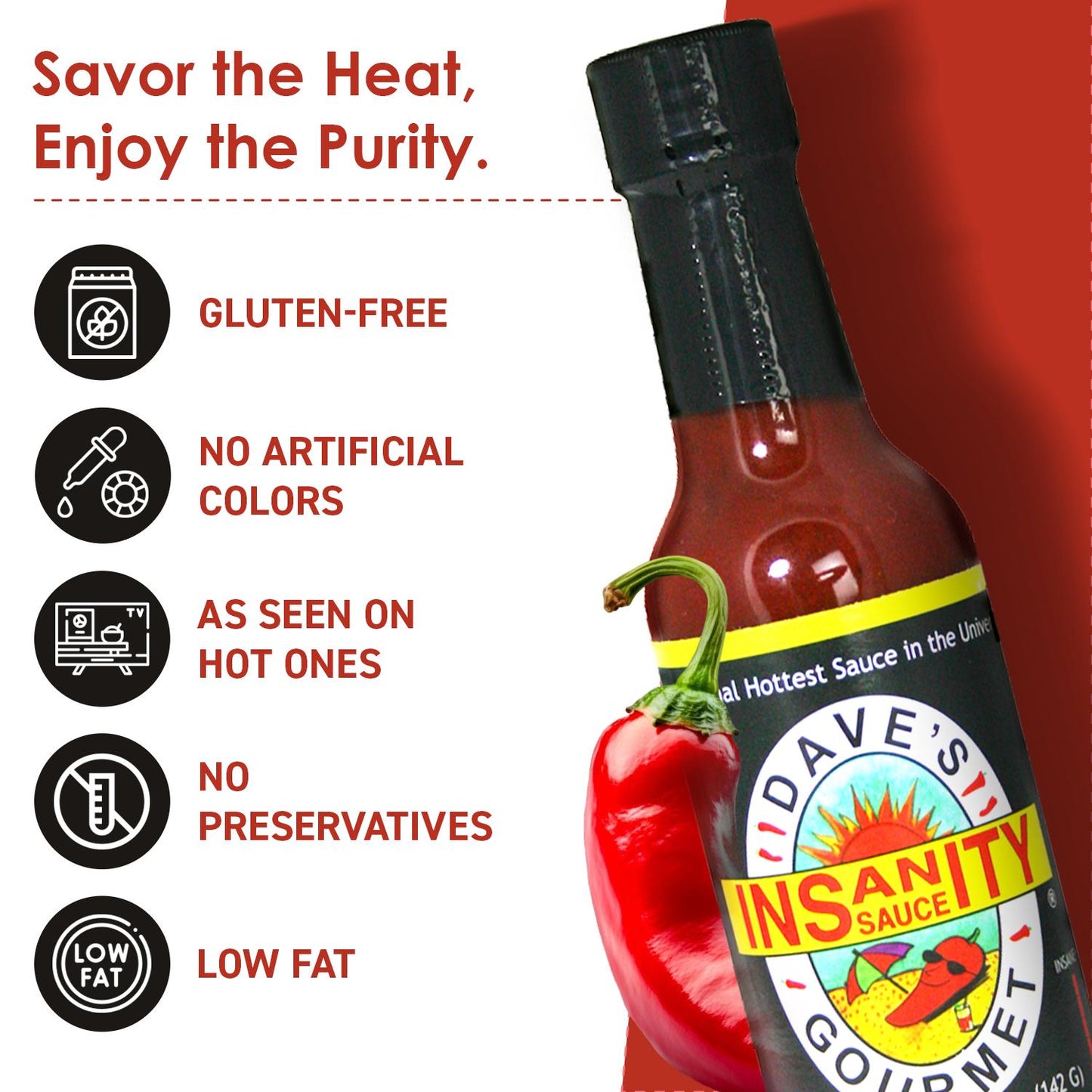 Dave's Gourmet Insanity Hot Sauce 5 Ounce