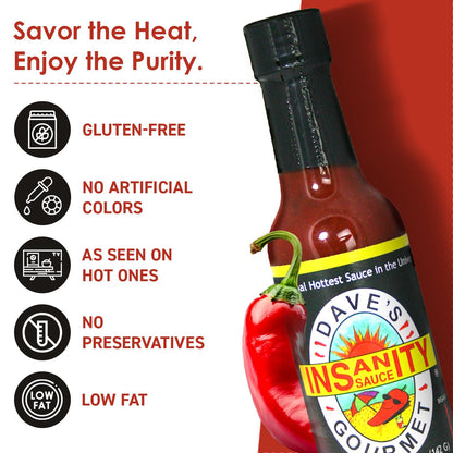 Dave's Gourmet Insanity Hot Sauce 5 Ounce