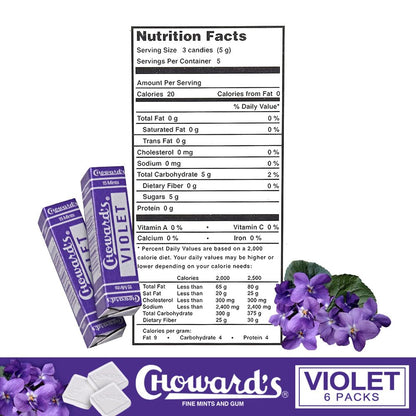 Choward's Violet Mints & Guava Tropical Candy Variety Pack (Pack of 8)