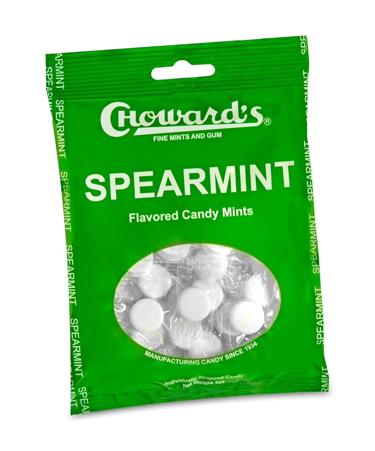 Choward's 3oz Spearmint Candy Bags 3 Pack