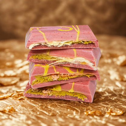 Beemax Authentic Dubai-Style Angel Hair Raspberry Chocolate Bar