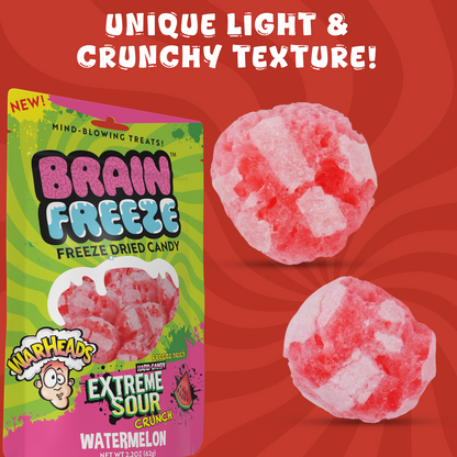 Brain Freeze Warheads Watermelon Dried Candy