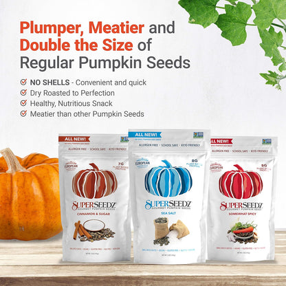 SuperSeedz Sea Salt Dry Roasted Pumpkin Seeds