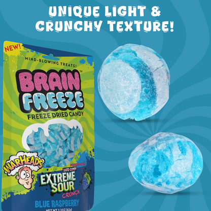 Brain Freeze Warheads Blue Raspberry Dried Candy