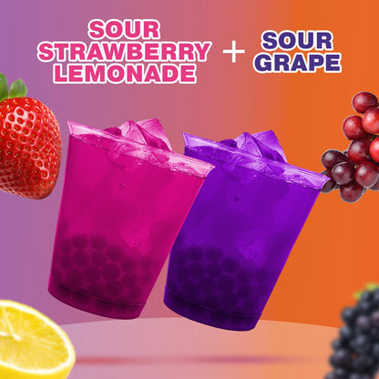 Slime Licker by BobaVida Strawberry Lemonade & Grape Sour Popping Boba Pearls
