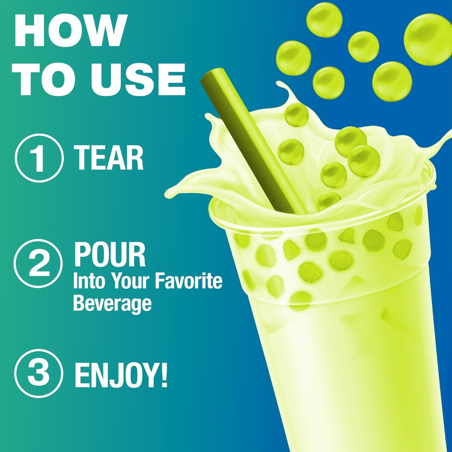 Slime Licker by BobaVida Blue Raspberry & Green Apple Sour Popping Boba Pearls