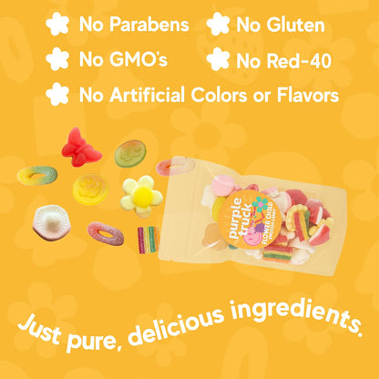 Purple Truck Candy Co. Flower Child Swedish Candy Mix .5 Pounds