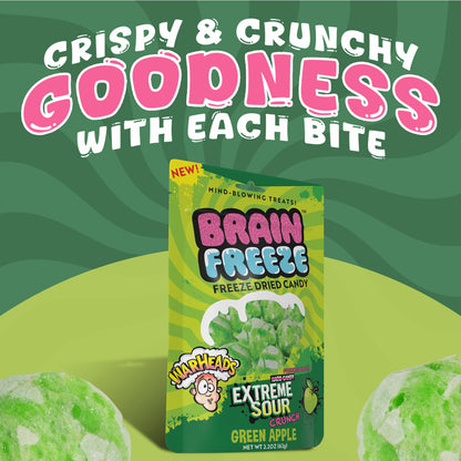 Brain Freeze Warheads Green Apple Dried Candy