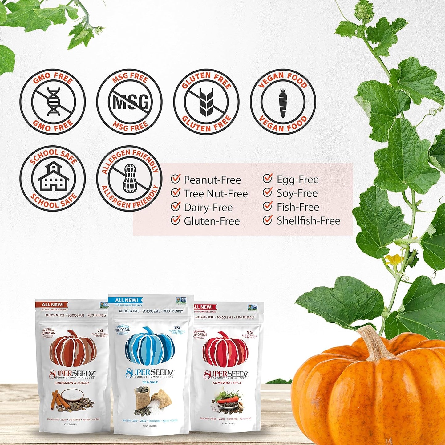 SuperSeedz Sea Salt Dry Roasted Pumpkin Seeds