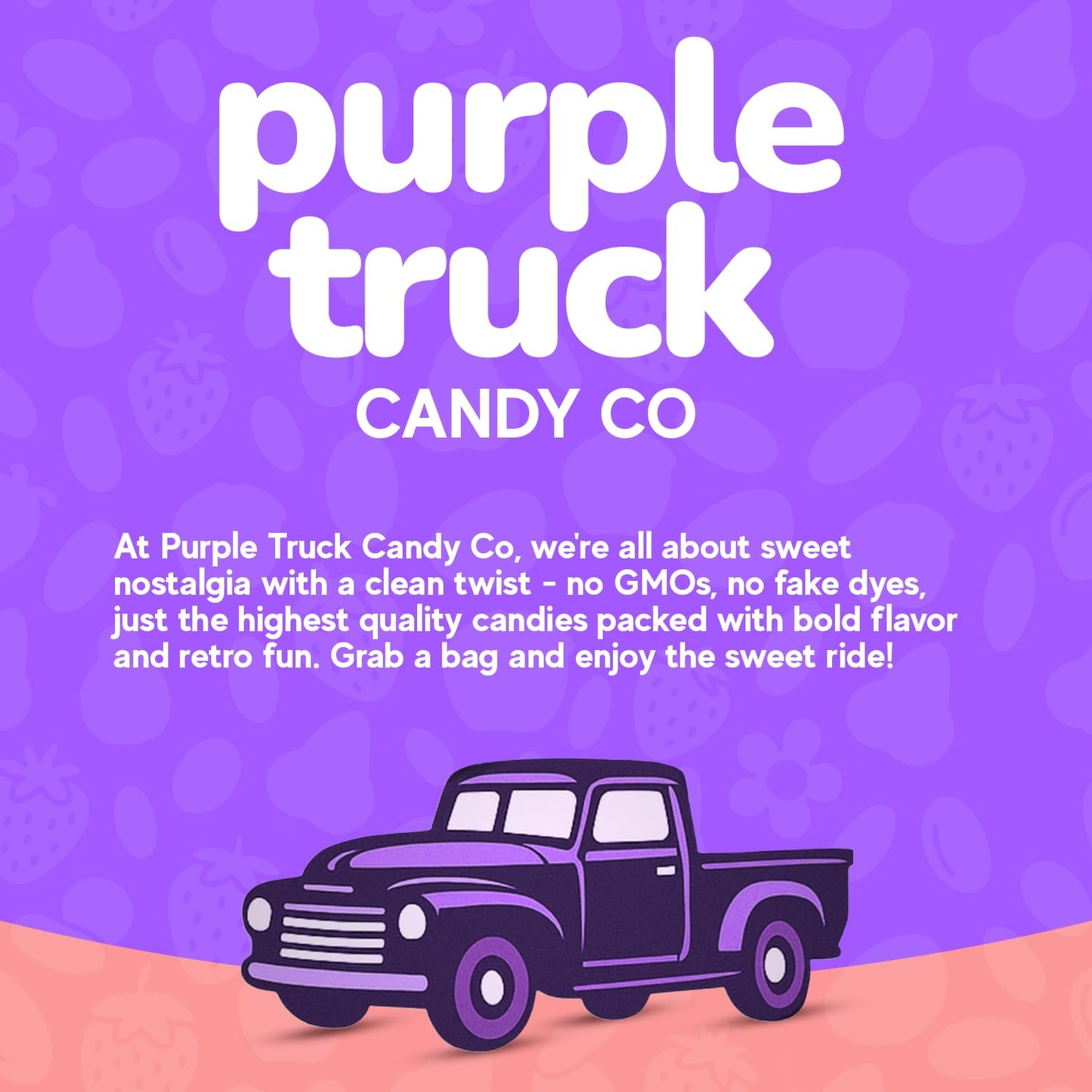 Purple Truck Candy Co. Fruit Salad Swedish Candy Mix .5 Pounds