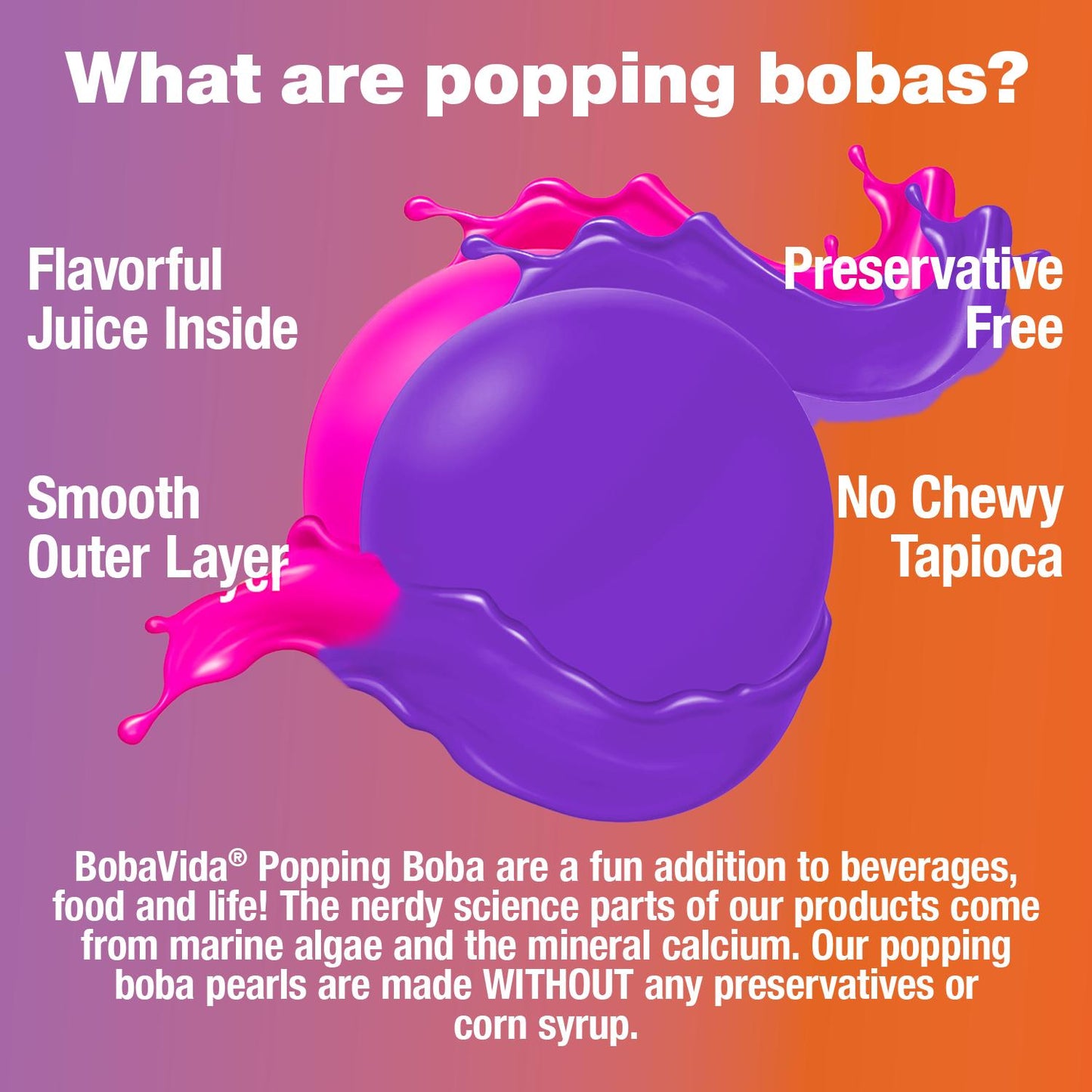 Slime Licker by BobaVida Strawberry Lemonade & Grape Sour Popping Boba Pearls