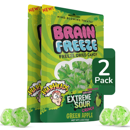 Brain Freeze Warheads Green Apple Dried Candy