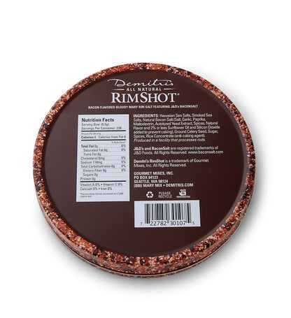 Demitri's Bacon RimShot, Spiced Rim Salt, 4 Ounce Tin
