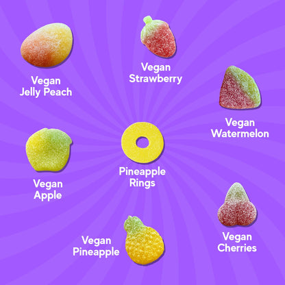 Purple Truck Candy Co. Fruit Salad Swedish Candy Mix .5 Pounds