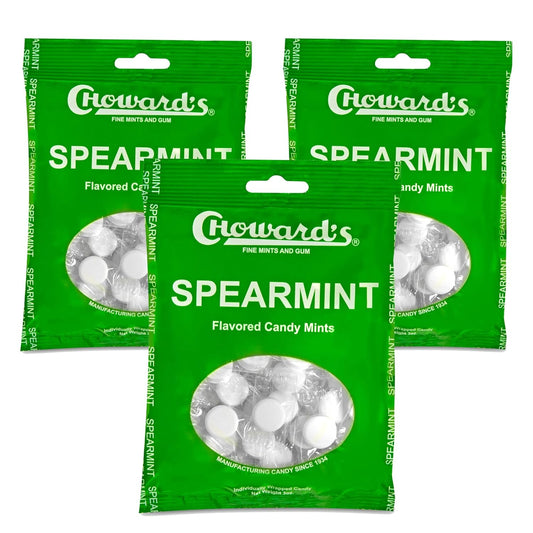 Choward's 3oz Spearmint Candy Bags 3 Pack